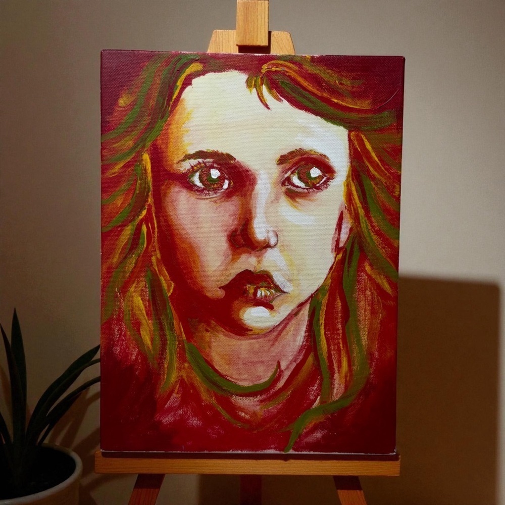 Original Expressive Portrait Painting